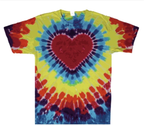 tie dye heart t shirt